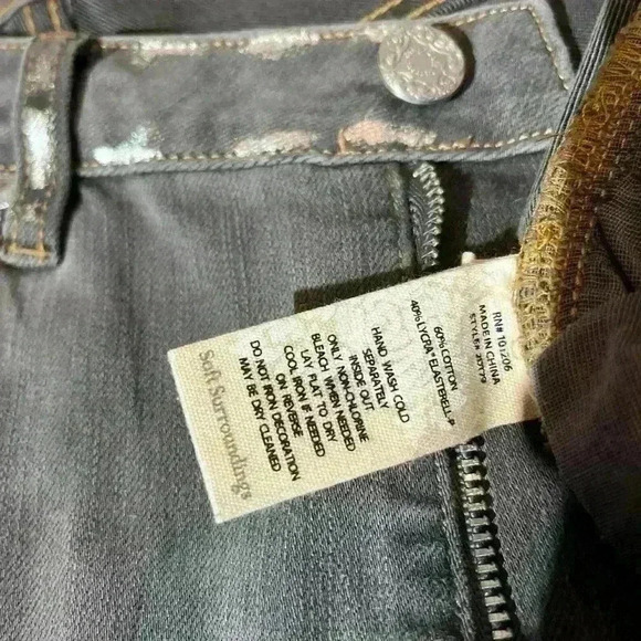Soft Surroundings Ultimate Denim High-rise Foil Skinny Jeans Size 4 Gray - Picture 6 of 11